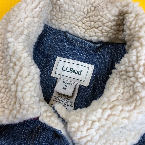 LL Bean Shearling Jean Jacket - Picture 3 of 4